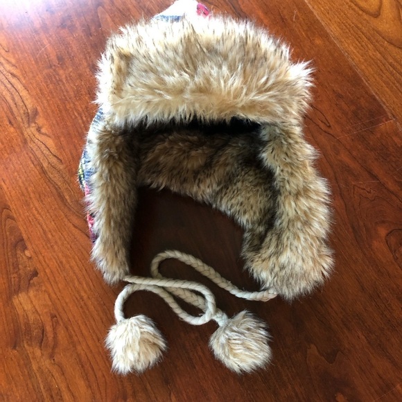 American Eagle Plaid Faux Fur Trapper‎ Hat - Picture 5 of 6